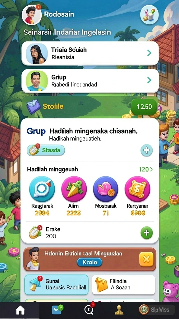 666ff - Tampilan menu utama yang mengesankan dan interaktif.