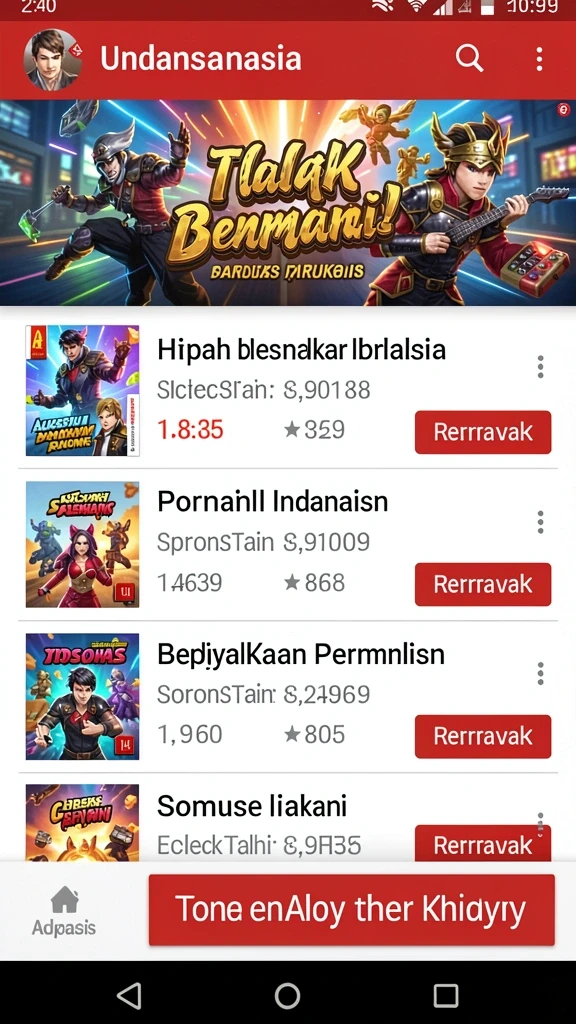 n9turbo - Screenshot yang menunjukkan kendaraan yang bisa dipilih.